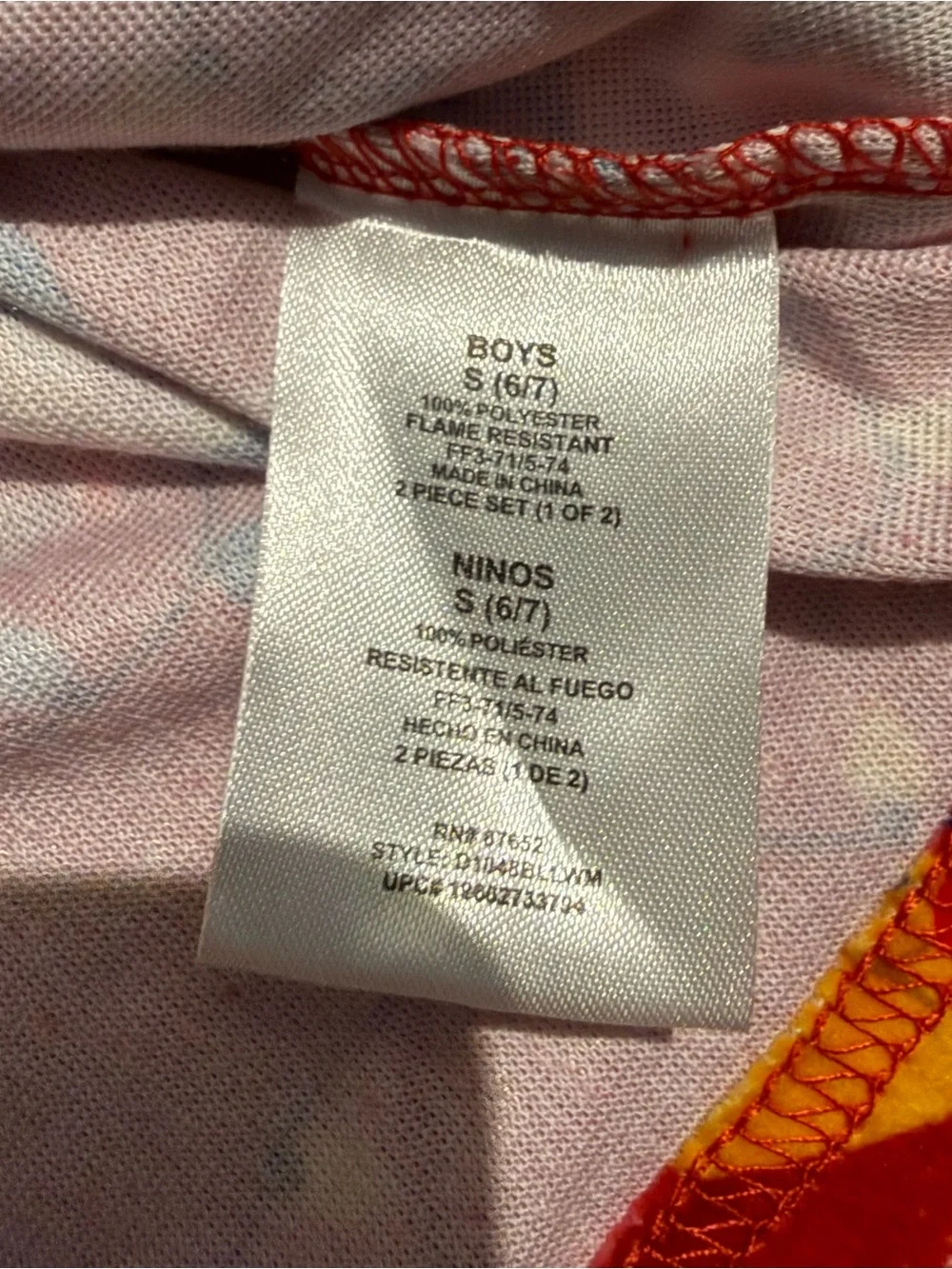 Disney 100 Boys S 6/7 Christmas Pajama Set NWOT